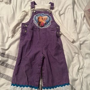 Toddler girls frozen over all set with matching sneakers